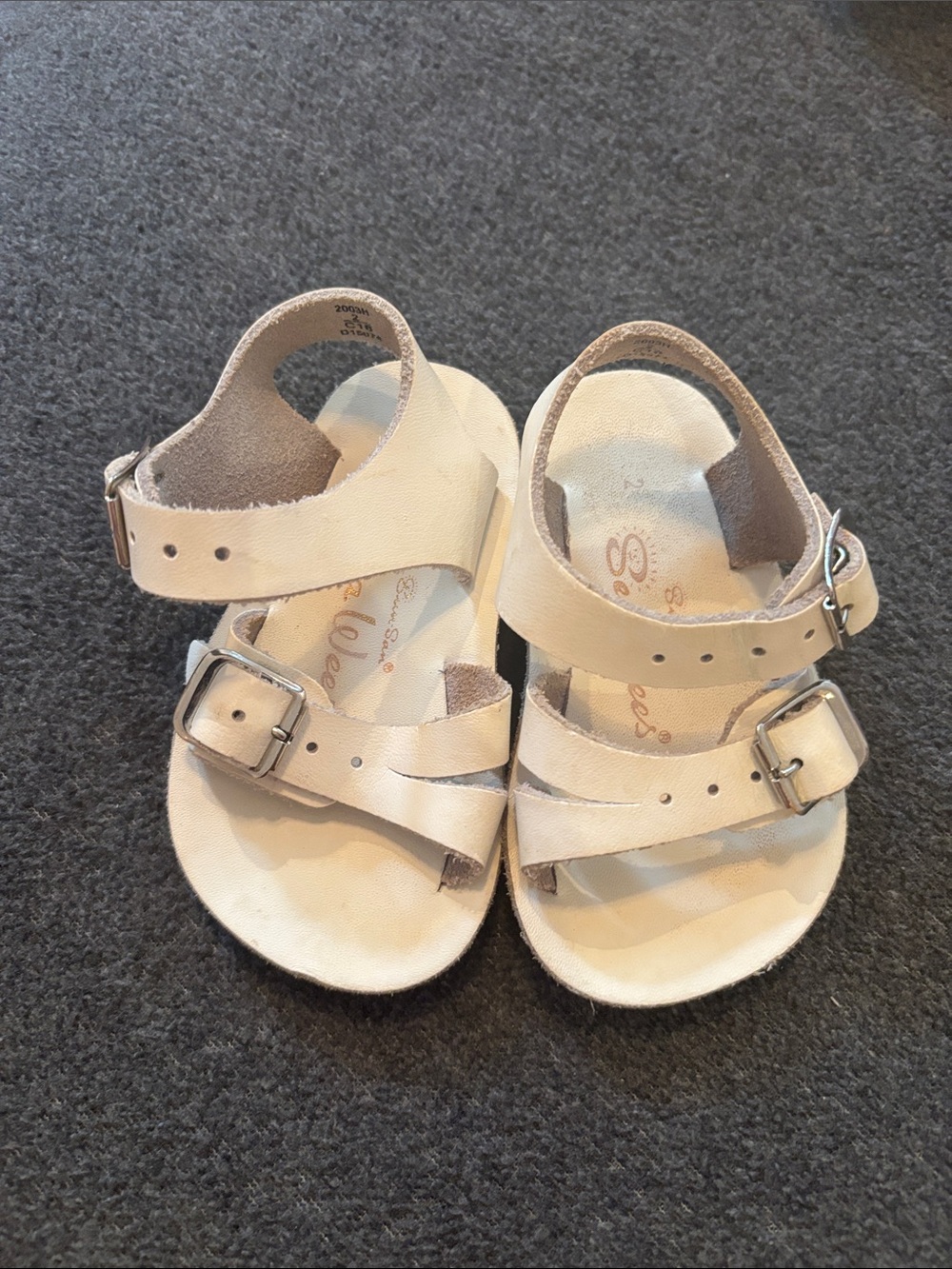 Sun San See Wees Leather Buckle Strap Kids Sandals